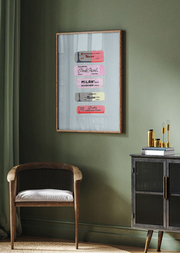 Retro Eraser Collection | Poster - Room Interior 2