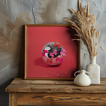 Pink Bow Disco Ball | Poster - Room Interior 1