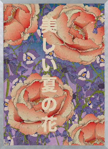 Beautiful Summer Flowers | Poster - Silver Frame Interior