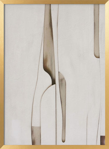 Organic Abstract Forms | Poster - Gold Frame Interior