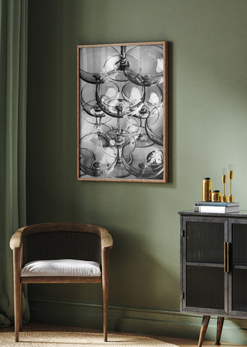 Stacked Champagne Glasses | Poster - Room Interior 2