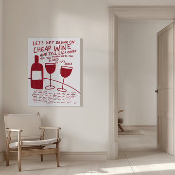 Cheap Wine | Canvas - Room Interior 1