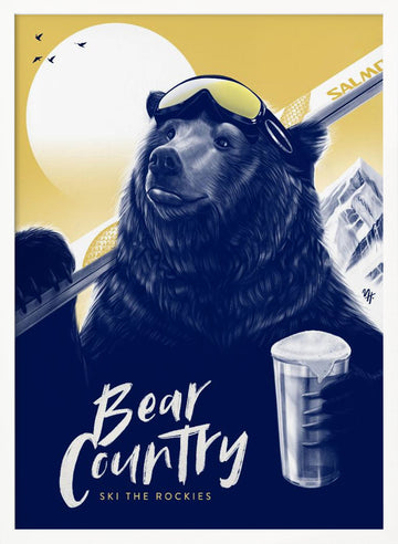 Après Ski Bear | Poster - White Frame Interior