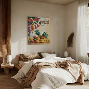 Queensland Tropical Fruit and Flowers | Canvas - Room Interior 2