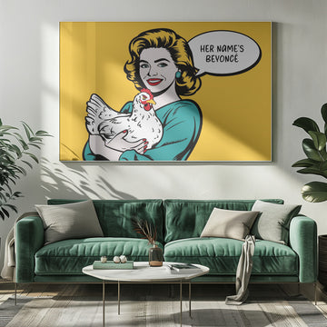 Funny Pop Art Chicken | Poster - Room Interior 1