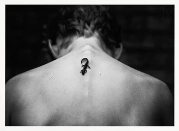 Lizard On Bare Skin | Poster - White Frame Interior