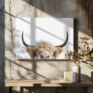 Peeking Cow | Canvas - Room Interior 2