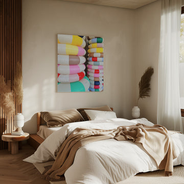 Colorful Stacked Pool Rings | Canvas - Room Interior 2