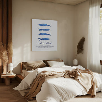 Portuguese Blue Sardines | Canvas - Room Interior 2