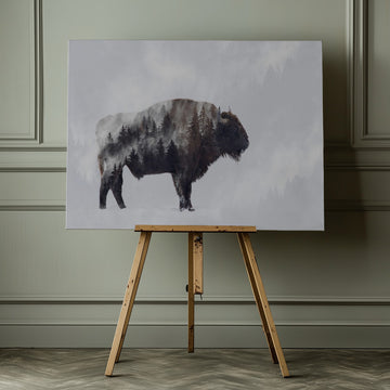Wild Bison Forest | Canvas - Room Interior 1