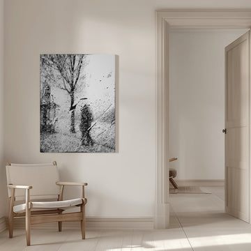 Rainy City Silhouette | Canvas - Room Interior 1