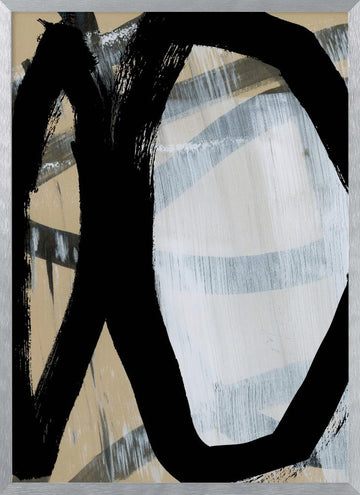 Bold Abstract Strokes | Poster - Silver Frame Interior