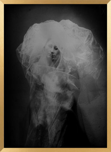 Veiled Ethereal Woman | Poster - Gold Frame Interior