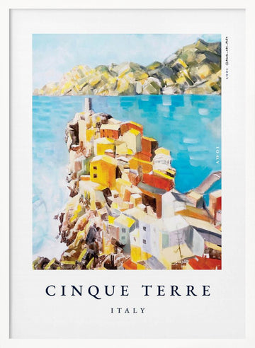 Colorful Cinque Terre Italy | Poster - White Frame Interior