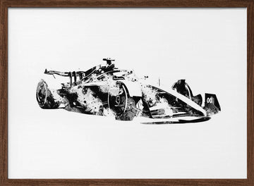 Dynamic Formula Racer | Poster - Walnut Frame Interior