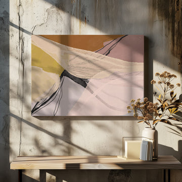 Abstract Earthy Layers | Canvas - Room Interior 2