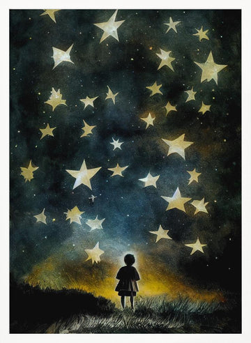 Starry Dreams | Poster - White Frame Interior