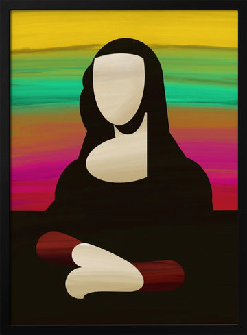 Vibrant Abstract Portrait | Poster - Black Metal Frame Interior