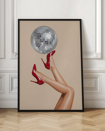 Red Heels Disco Ball | Poster - Room Interior 1