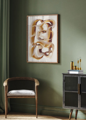 Flowing Amber Paths | Poster - Room Interior 2