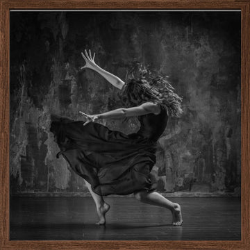 Expressive Dance Flow | Poster - Walnut Frame Interior