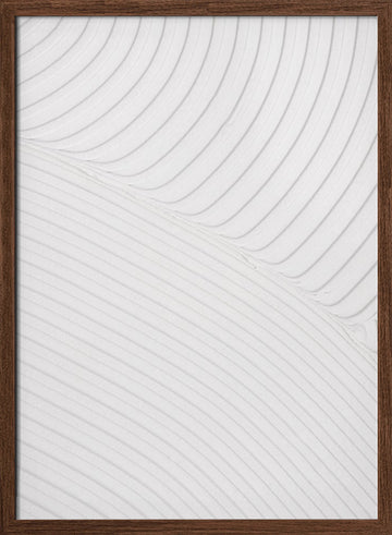 Abstract Wave Pattern | Poster - Walnut Frame Interior