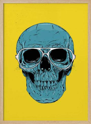 Cool Skull Aviators | Poster - Wood Frame Interior