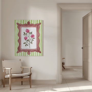 Clover Bloom Frame | Canvas - Room Interior 1