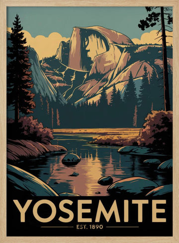Yosemite Half Dome Vista | Poster - Wood Frame Interior