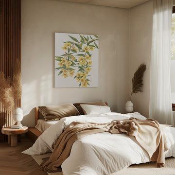 Carolina Jessamine From North American Wildflowers (1925) By Mary Vaux Walcott | Canvas - Room Interior 2