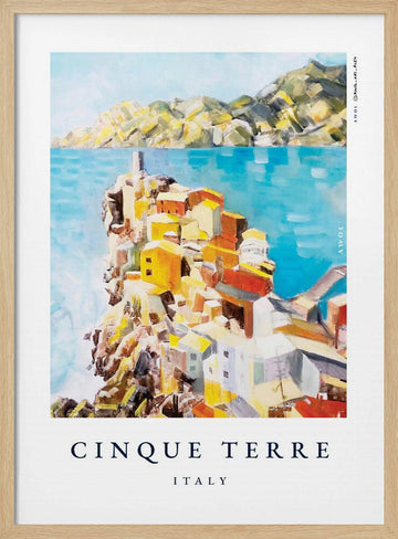 Colorful Cinque Terre Italy | Poster - Wood Frame Interior