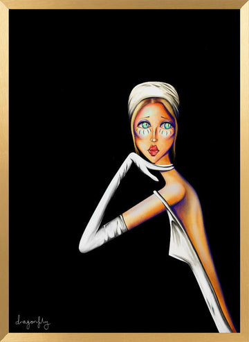 Elegant Fashion Portrait | Poster - Gold Frame Interior