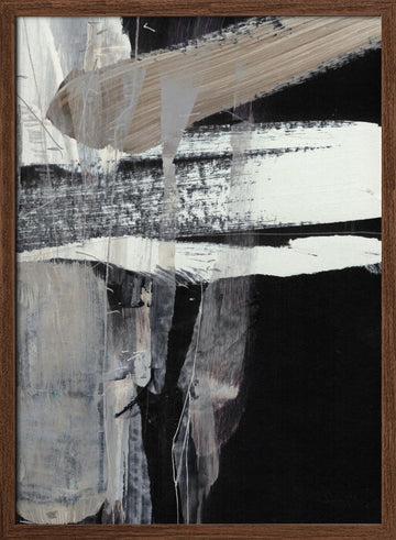 Falling | Poster - Walnut Frame Interior