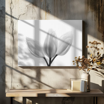 Soft White Tulips | Canvas - Room Interior 2