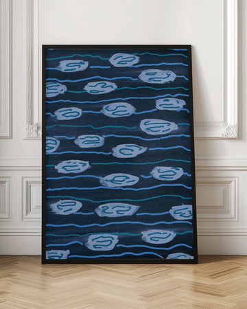 Blue Water Patterns | Poster - Room Interior 1