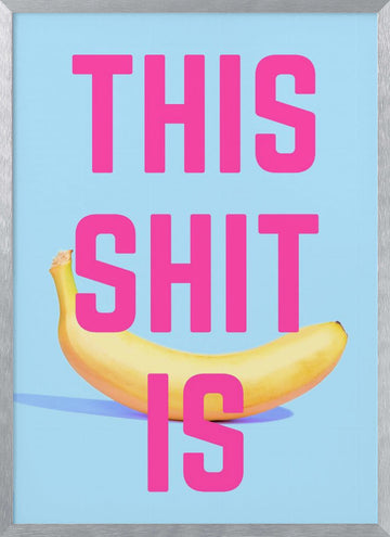 Bold Banana Statement | Poster - Silver Frame Interior