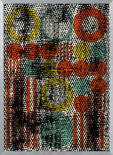 Geometric Pop Art | Poster - Silver Frame Interior