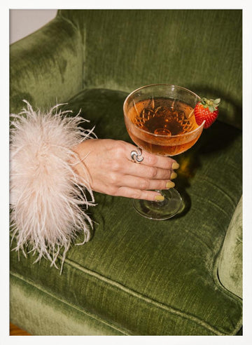 Feathered Cocktail Style | Poster - White Frame Interior