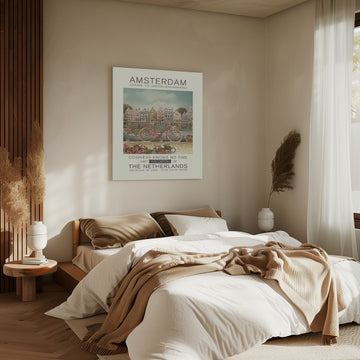Amsterdam Canal Bicycle | Canvas - Room Interior 2