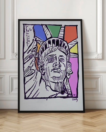 Pop Art Lady Liberty | Poster - Room Interior 1