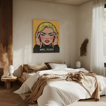 Wine Please Pop Art | Canvas - Room Interior 2
