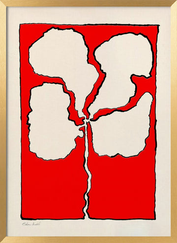 Red Flower | Poster - Gold Frame Interior