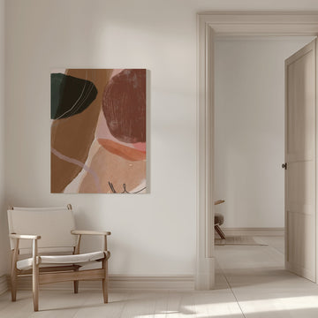 Muted Organic Shapes | Canvas - Room Interior 1