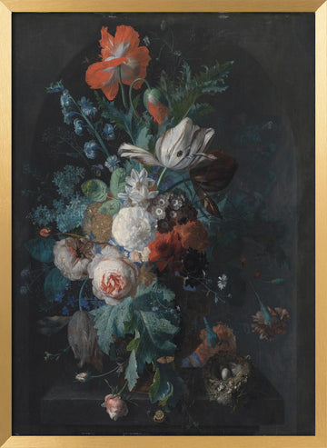 Vase With Flowers By Jan Van Huysum | Poster - Gold Frame Interior