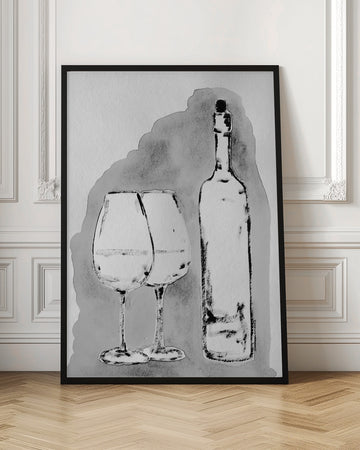Elegant Wine Still Life | Poster - Room Interior 1