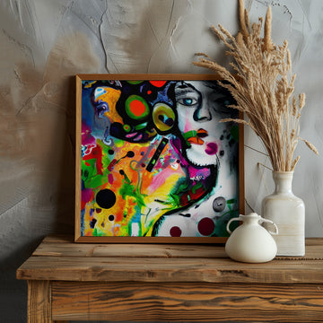 Vibrant Abstract Face | Poster - Room Interior 1