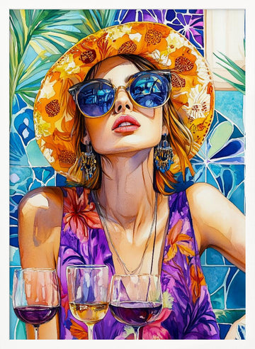 Vibrant Summer Style | Poster - White Frame Interior