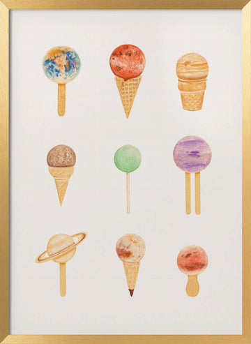 Planet Desserts | Poster - Gold Frame Interior
