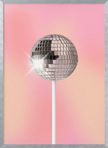 Disco Lollipop | Poster - Silver Frame Interior