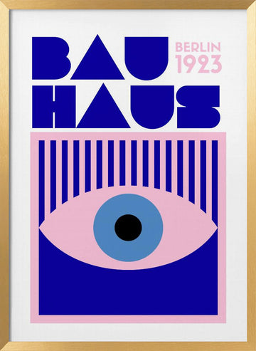 Bauhaus Eye | Poster - Gold Frame Interior